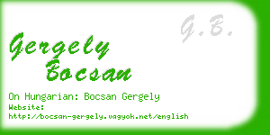 gergely bocsan business card